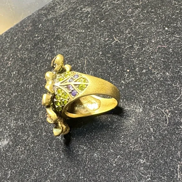 Vintage Heidi Daus Colorful Flower Statement Ring - Picture 3 of 3